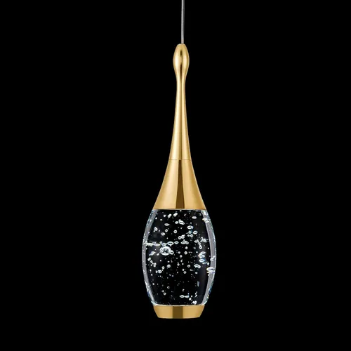 Miniatura 12 de CHYING Lámpara colgante dorada de cristal LED Iluminación colgante de medusa lágrima luces colgantes mini luces colgantes para isla de cocina, baño