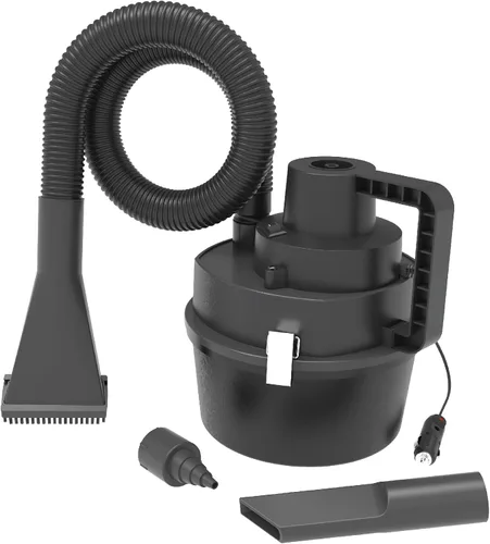 TRAVEL TIME Aspiradora de recipiente húmedo y seco de 12 V, capacidad de 2 litros, universal para la mayoría de vehículos, aspiradora doméstica