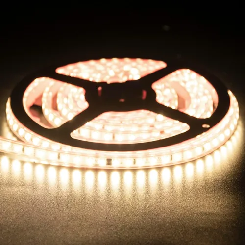 Miniatura 13 de Tira de luces LED AC 110V 2 metros blanco cálido 3000K SMD 2835 cinta LED cortable 6.56 pies adhesiva IP67 impermeable 120 voltios 2M