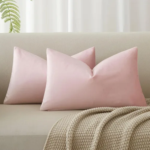 Miniatura 90 de Juspurbet - Juego de 2 fundas decorativas de terciopelo para cojines, fundas suaves para sofá, cama o sillón con cremallera oculta, para sala