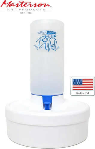 Miniatura 5 de Masterson Limpiador de Pinceles con Enjuague de Agua Dulce para Limpiar Pinceles, Sistema de Limpieza para Pintura Acrílica, Acuarela y Pinturas a