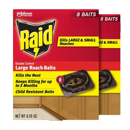 Miniatura 12 de Raid Cebos grandes de doble control para cucarachas para control de cucarachas en interiores, estaciones de cebo resistentes a los niños, 8