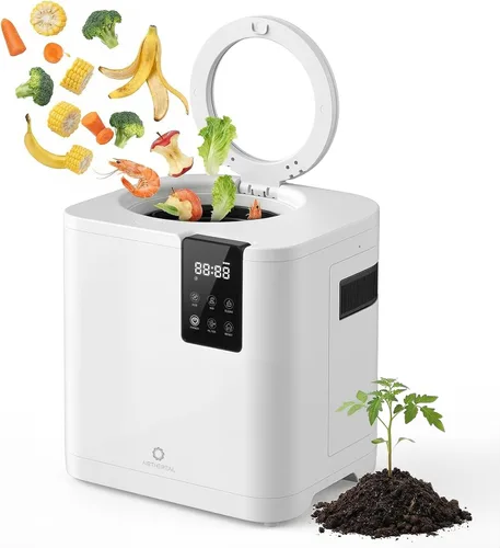 Airthereal Revive R800 Lite - Compostador eléctrico de cocina, reciclador de residuos de alimentos para encimera de 5 litros con autolimpieza,