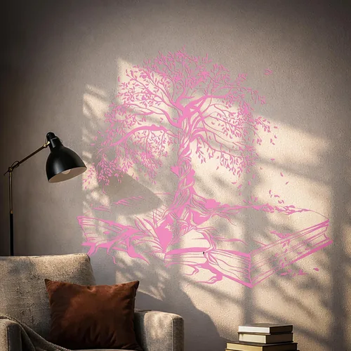Miniatura 11 de Vinilo adhesivo para pared, diseño de árbol de hojas, biblioteca de conocimiento, sala de lectura, decoración grande (ig5200)