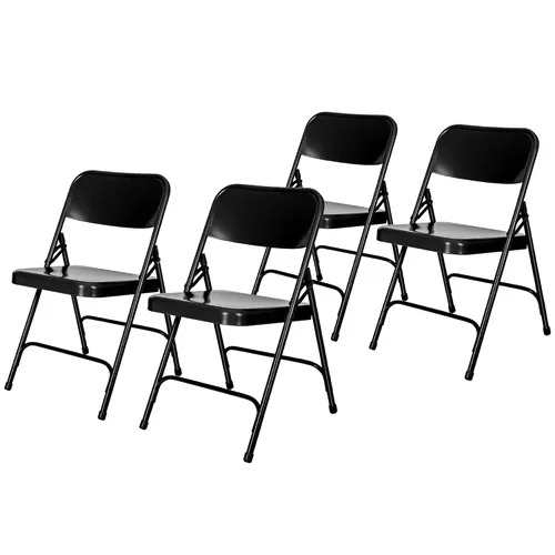 OEF Furnishings Serie OEF200 Sillas Plegables de Acero para Trabajo Pesado, Sillas de Metal de Grado Comercial con Refuerzos Dobles, Capacidad de
