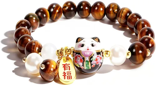 Miniatura 12 de Pulsera de gato de la suerte Feng Shui, joyería de buena suerte para mujer, protección de riqueza y fortuna, pulseras de cristal de piedras