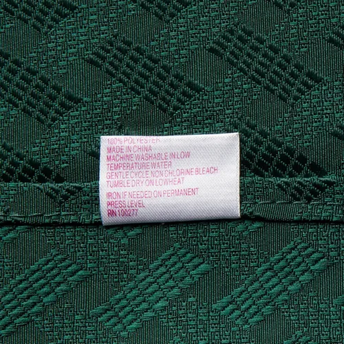 Miniatura 4 de Violet Linen Christmas Novelties - Manteles jacquard de poliéster con patrón de rayas acanaladas, 70 pulgadas, redondos, color verde