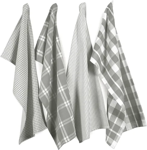Miniatura 15 de LANE LINEN Juego de 6 paños de cocina de algodón para secar platos, 18 x 28 pulgadas, absorbentes, de secado rápido, color beige 07: Amarillo