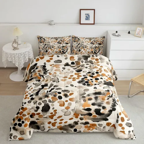 Miniatura 31 de Feelyou Juego de edredón de animales de la selva para todas las estaciones, juego de ropa de cama con 1 funda de almohada de microfibra de elefante