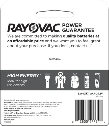 Miniatura 8 de Rayovac - Pilas AAA, pila alcalina triple A, 12