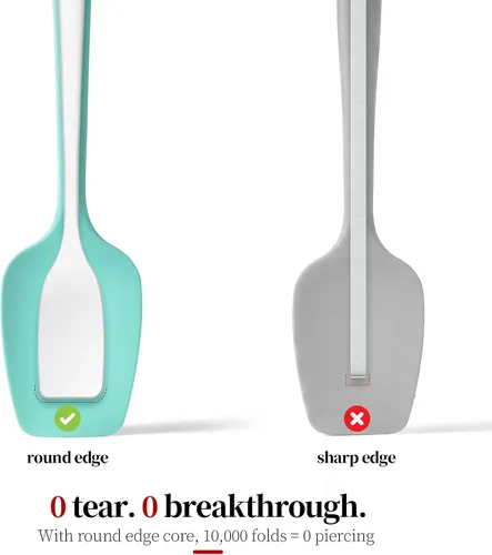 Miniatura 6 de Espátula Resistente al Calor de 600ºF, 11.34 Pulgadas de Alto Calor Segura para Alimentos Sin Costuras Cuchara de Silicona de Cocina Spoonula