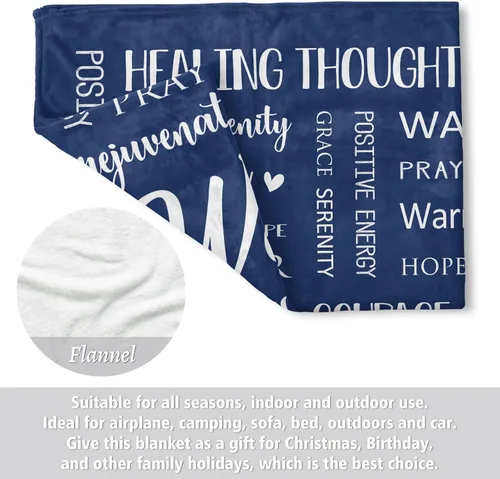 Miniatura 5 de Afterprints Warm Hugs Healing Blanket - Regalos contra el cáncer para mujeres y hombres, regalo de pronta recuperación para amigos y familia, manta