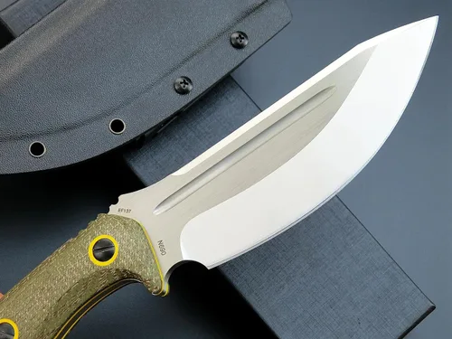 Miniatura 4 de Eafengrow EF137 Cuchillo de hoja fija, hoja de acero N690, mango Micarta Cuchillos fijos EDC de espiga completa para actividades al aire libre