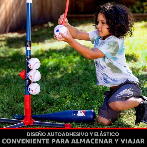 Miniatura 7 de Franklin Sports Grow-with-Me - Soporte de bateo de béisbol para niños + juego de base para jóvenes + niños pequeños - Juego de soporte de bateo