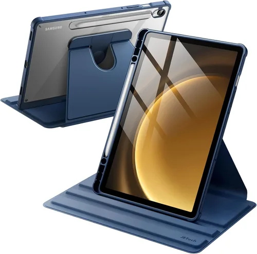 Miniatura 10 de JETech Estuche giratorio para Samsung Galaxy Tab S10 Lite / S10 FE / S9 FE de 10.9 pulgadas / S9 de 11 pulgadas con soporte para S Pen, cubierta