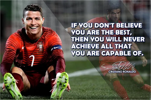Cristiano Ronaldo Póster Motivacional Cita Citas Inspiradoras Pósters para Aula Fútbol Masculino Entrenamiento Profesional Arte de Pared Mentalidad