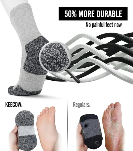 Miniatura 3 de KEECOW Calcetines deportivos acolchados para hombre y mujer para trabajo senderismo correr varios pares
