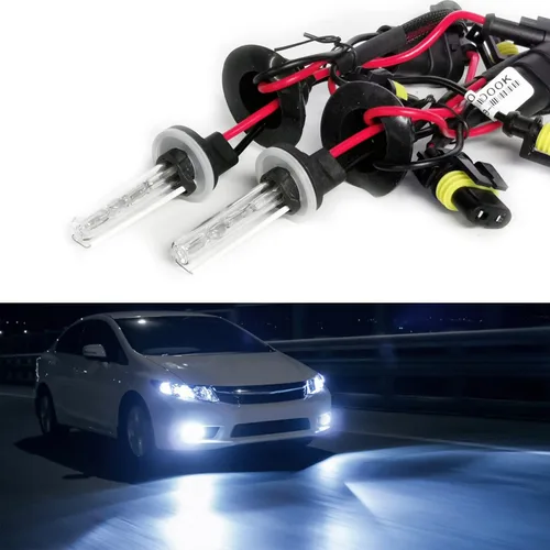 Miniatura 13 de Bombillas HID de xenón H1 AC de 35 W superbrillantes, lámpara de repuesto para faros delanteros, 10000 K, azul profundo, paquete de 2