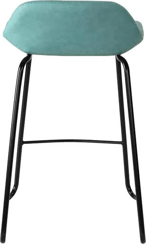 Miniatura 6 de Cortesi Home Ava - Taburetes de piel sintética color negro carbón (juego de 2)