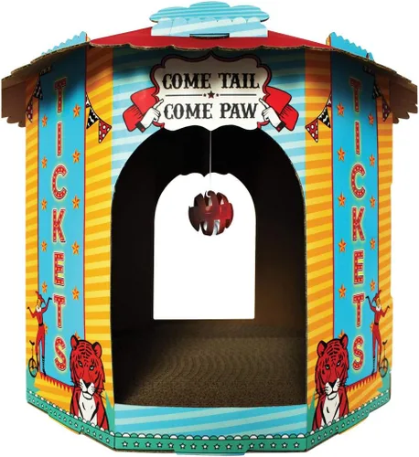 Miniatura 10 de American Cat Club Casa para gatos con rascador y hierba gatera incluidos - Casa de playa