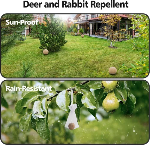 Miniatura 3 de Paquete de 20 repelentes de ciervos, repelente de conejos, disuasorio de ciervos, potente repelente de ciervos al aire libre para plantas, repelente