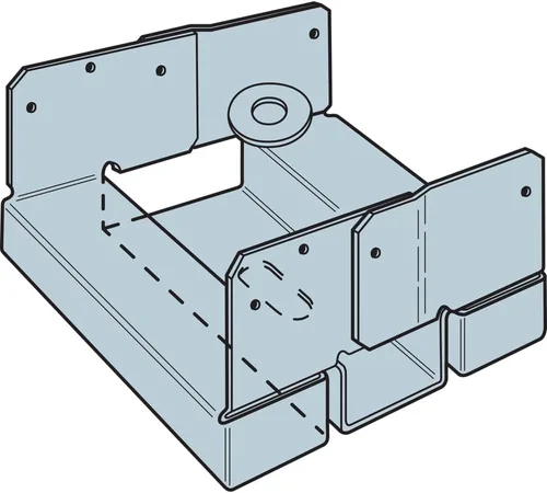 Miniatura 5 de Simpson Strong-Tie ABA66RZ ABA ZMAX Base de poste ajustable galvanizada para 6x6 áspero