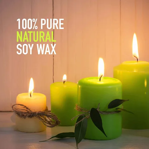 Miniatura 5 de Oraganix Kit de fabricación de velas de cera de soja natural y suministros para hacer velas, 2 libras de cera de soja premium, 10 mechas de vela
