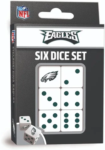 Miniatura 10 de MasterPieces Game Day - NFL Baltimore Ravens - Juego de 6 dados con logotipo del equipo, tamaño estándar D6
