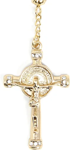 Miniatura 6 de Me Plus Collar católico con dije de cruz de crucifijo de aleación de 0.236in CCB de 20 pulgadas, Plástico