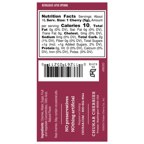 Miniatura 2 de Chukar Cherries Cerezas de cóctel (paquete de 1)