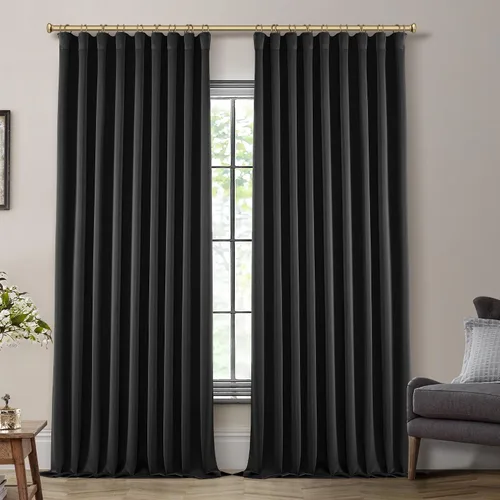 Miniatura 51 de SHINELAND Cortinas opacas cortas para ventanas de dormitorio, cortinas de baño, 45 pulgadas de largo
