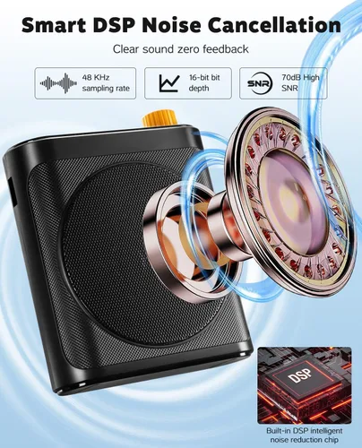Miniatura 3 de Tearstone Voice Amplifier for Teachers with Wireless Magnetic Lavalier Microphone, Bluetooth Portable Rechargeable Speaker, 2 Mics for Classroom