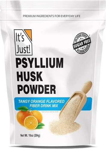 It's Just! - Polvo de cáscara de psyllium, fibra dietética de fácil mezcla, limpia tu sistema digestivo, polvo finamente molido, ideal para hornear