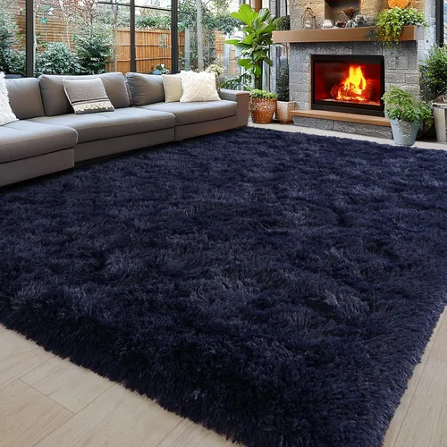 Miniatura 34 de Alfombras de área de 8x10 para sala de estar, alfombra shaggy grande ultra suave y esponjosa para dormitorio, alfombras de felpa mullida Blanco crema