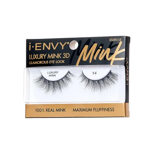 Miniatura 5 de i-ENVY Pestañas postizas de lujo de la colección de visón, pestañas 100% de visón real, aspecto glamoroso, pestañas de máxima esponjosidad 3D ángulo