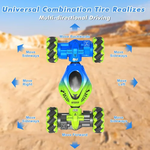 Miniatura 4 de Fosgoit Coche RC con Sensor Gestual, RC de Acrobacias con Sensor Gestual de 2.4GHz 4WD para Niños de 6-12 Años, Control Remoto Manual Drift Twist