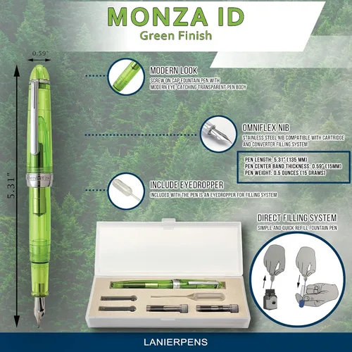 Miniatura 4 de Monteverde Monza ID Pluma Estilográfica - Verde