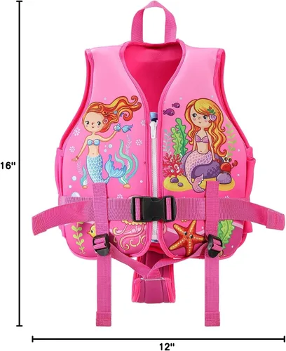 Miniatura 7 de Chaleco de natación para niños, chaleco de natación para niños pequeños, flotadores de 20 a 60 libras con correa de seguridad ajustable, S-XL