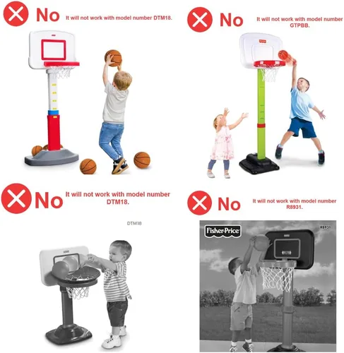 Miniatura 7 de Fisher-Price Pieza de repuesto para el aro de baloncesto Grow to Pro Grow-to-Pro L5807 y J5970 ~ Collar de bloqueo de repuesto ~ Naranja