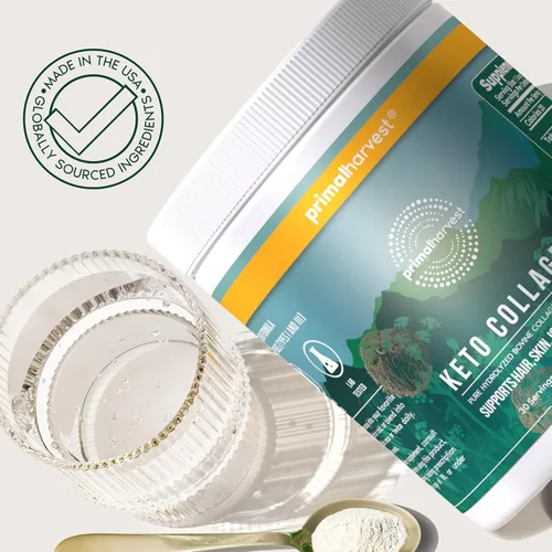 Miniatura 7 de Primal Harvest Polvo de colágeno Keto con aceite MCT, péptidos de colágeno hidrolizados, 10 onzas, sin sabor, paleo y cetogénico, suplemento proteico