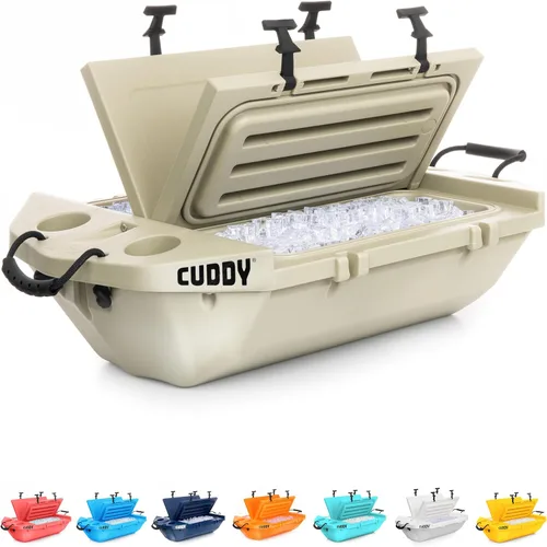 Miniatura 8 de CUDDY - Enfriador flotante y recipiente de almacenamiento en seco para tierra y agua, 40 cuartos de galón, ideal para río, playa, kayak, piscina