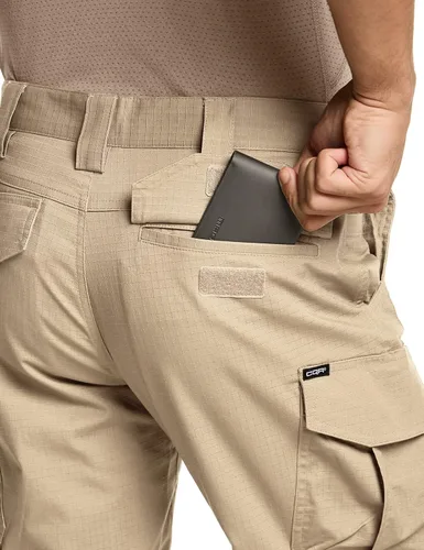 Miniatura 9 de CQR Men's Flex Stretch Tactical Pants, Water Resistant Ripstop Cargo Pants, Lightweight EDC Outdoor Hiking Work Pants