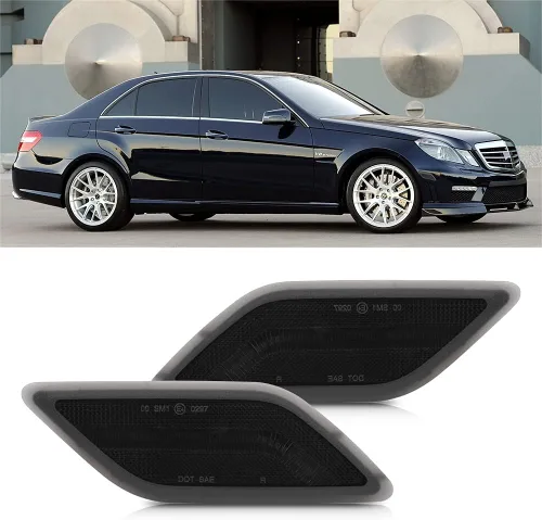 Miniatura 3 de Kits de luces indicadoras laterales LED con lentes ahumadas ámbar para Mercedes Benz W212 Clase E Pre-LCI E350 E550 E63 AMG 2010 2011 2012 2013