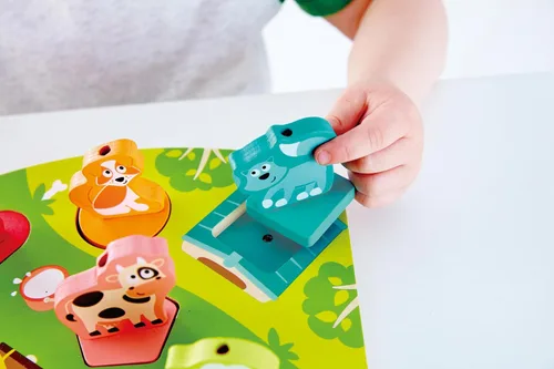 Miniatura 4 de Hape – Farmyard Sound Puzzle Game (10 pieza), multicolor, 5" x 2