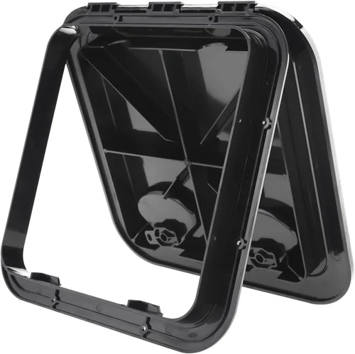 Miniatura 7 de NovelBee Escotilla para cubierta de barco, 14-1/2 x 14-3/4 pulgadas, escotilla de acceso y escotilla de tapa para barco, caravana, caravana y Negro