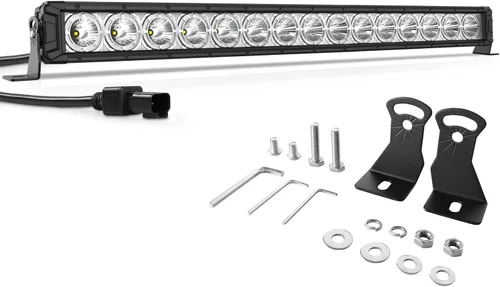 Autofeel Barra de luz LED de 32 pulgadas, reflectores de 150 W y 15000 lm, luces antiniebla LED para conducción todoterreno con luces de circulación