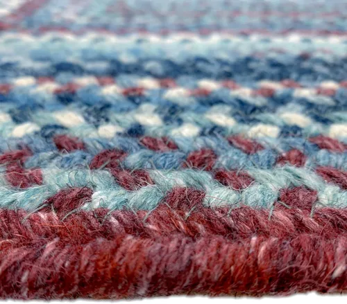 Miniatura 7 de Capel American Heritage Barn Blue - Alfombra trenzada rectangular concéntrica de 0 pies 24 pulgadas x 0 pies 48 pulgadas Azul granero