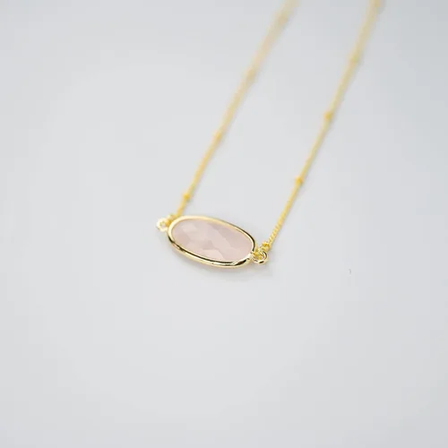 Miniatura 3 de Angelstones Collar con colgante de piedras preciosas naturales, collares de cristal curativo chapados en oro de 14 quilates para mujer
