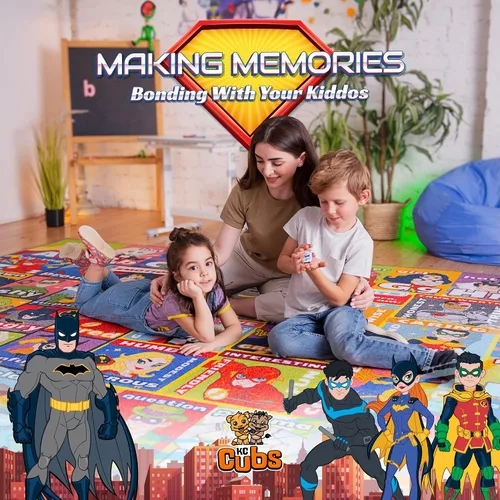 Miniatura 7 de DC Super Friends - Alfombra educativa para niños, alfabeto, emociones y rasgos de héroe ABC, alfombra de aprendizaje de habilidades sociales