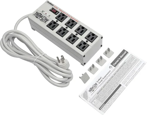 Miniatura 4 de Tripp Lite Isobar Toma múltiple de 8 enchufes, con protección contra sobretensión, cable de 12 pies, enchufe ángulo derecho, LED de diagnóstico